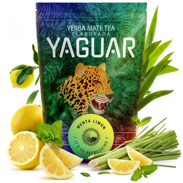 Yerba Mate setti Yaguar Naranja 500g + Yaguar Menta Limon 500g Yaguar Menta Limon 500g