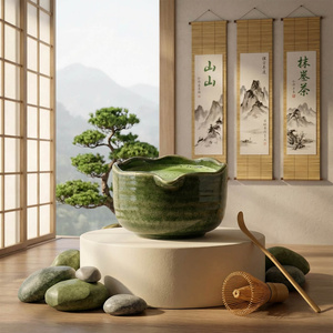 Matchawan – keraaminen matcha-kulho, jossa on kaatonokka – Tonbo