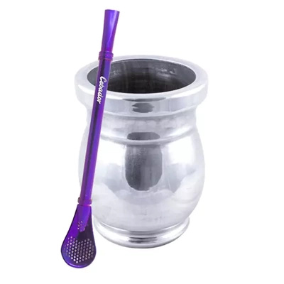 Palo Santo Mate kuppi + Bombilla Gringo Violet (violetti)