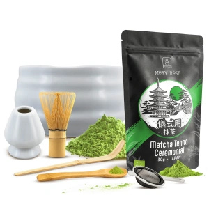 Seremoniallinen setti matcha-teen valmistukseen: japanilainen luomu matcha 30g + tarvikkeet