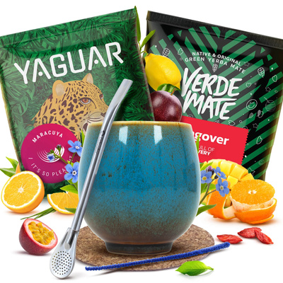 Yerba Mate setti 2x50g Calabash + Bombilla