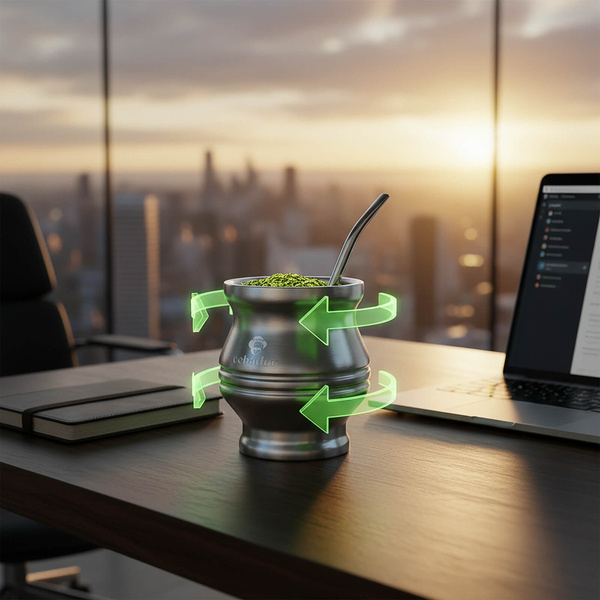 TermoColador - lämpökuppi yerba matelle - 190 ml (hopea)