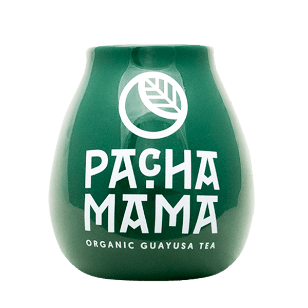 Keraaminen matekuppi Pachamama-logolla (vihreä) 350 ml