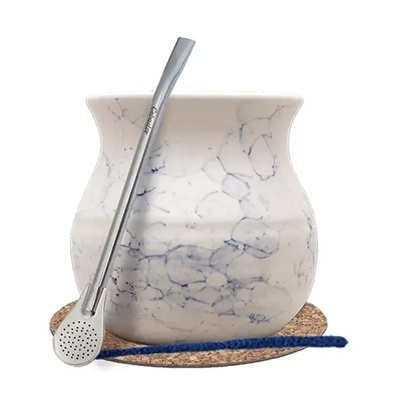 Aloitussetti Mate Cup/ Gourd + Bombilla 19cm Yerba Mate