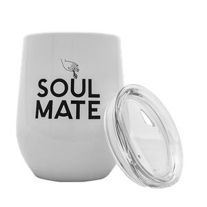TermoLid - ruostumattomasta teräksestä valmistettu astia, jossa on kansi - Soul Mate (valkoinen) - 350 ml