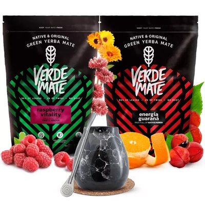 Yerba mate setti Verde Mate keraaminen kalebassi bombillaa