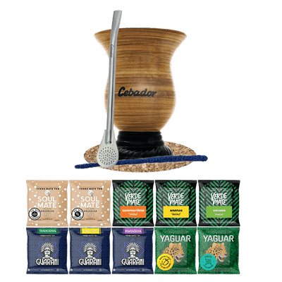 Yerba Mate setti 10x50g Calabash + Bombilla