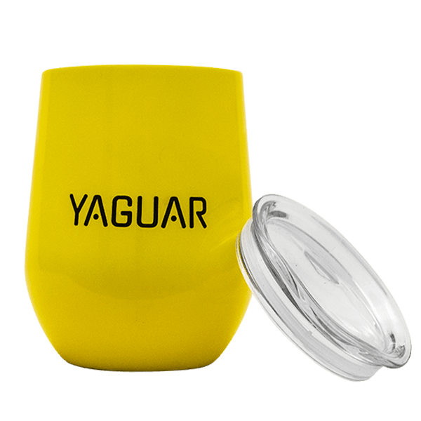 TermoLid - ruostumattomasta teräksestä valmistettu astia kannella - Yaguar (keltainen) - 350 ml
