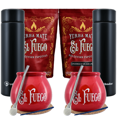 Yerba Mate El Fuego termospullosetti kahdelle 1kg