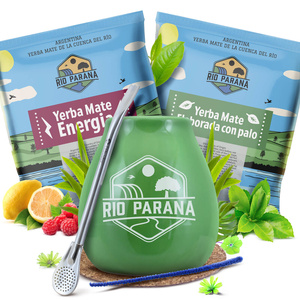 Yerba Mate Rio Parana setti 2x50g Calabash + Bombilla