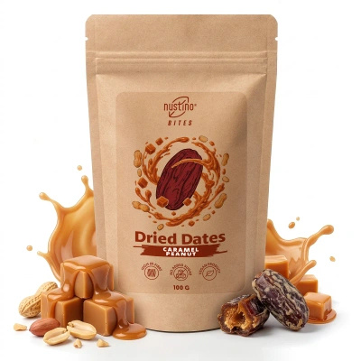 Nustino Bites – Kuivatut Taatelit – Caramel Peanut 100 g