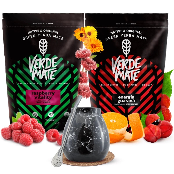 Yerba mate setti Verde Mate keraaminen kalebassi bombillaa