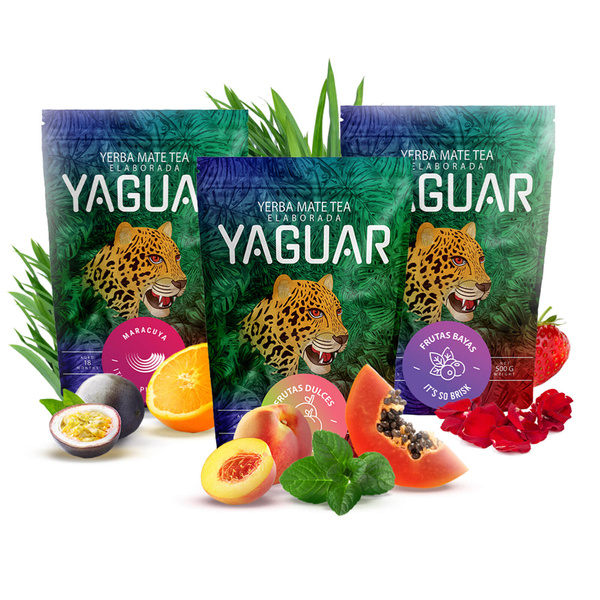 Yerba Mate Yaguar Hedelmäsarja 3x500g 1.5kg