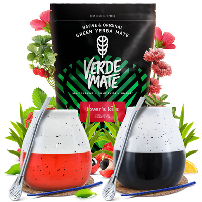 Yerba Mate setti pariskunnalle Verde Mate 400g 0,4kg 2x Calabash + 2x Bombilla