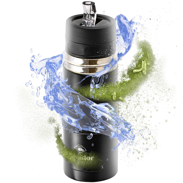 Yerbomos XL ALL IN ONE - 750ml - Mate-kuppi, termos ja bombilla yhdessä (musta)