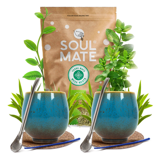 Yerba Mate Setti Soul Mate 500g 0,5kg 2x Kalebassi + 2x Bombilla