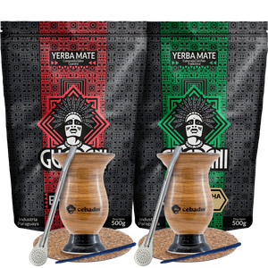 Yerba Mate setti kahdelle Bombilla Matero 1000g