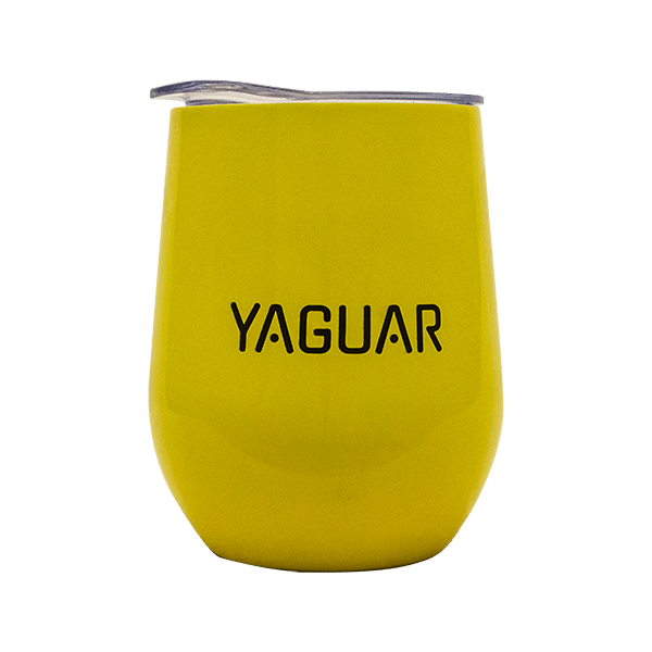 TermoLid - ruostumattomasta teräksestä valmistettu astia kannella - Yaguar (keltainen) - 350 ml
