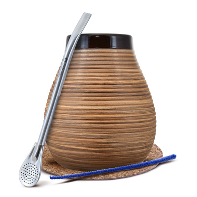 Yerba Mate Starter Set Kalebassi + Bombilla