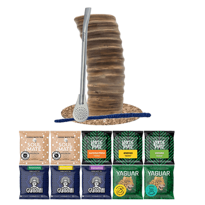 Yerba Mate setti 10x50g Calabash + Bombilla