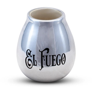 Keraaminen Calabash El Fuego logolla (hopea) 350ml