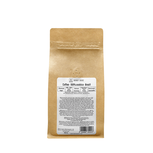Mary Rose - kokonainen papukahvi Brasilia Guaxupe premium 400g