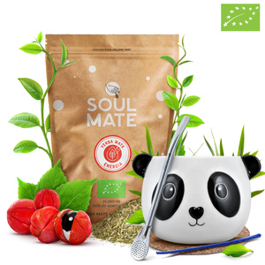 Yerba Mate setti Soul Mate Energia 500g Calabash + Bombilla