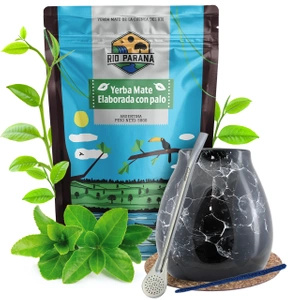 Yerba Mate setti Rio Parana Calabash Bombilla 500g