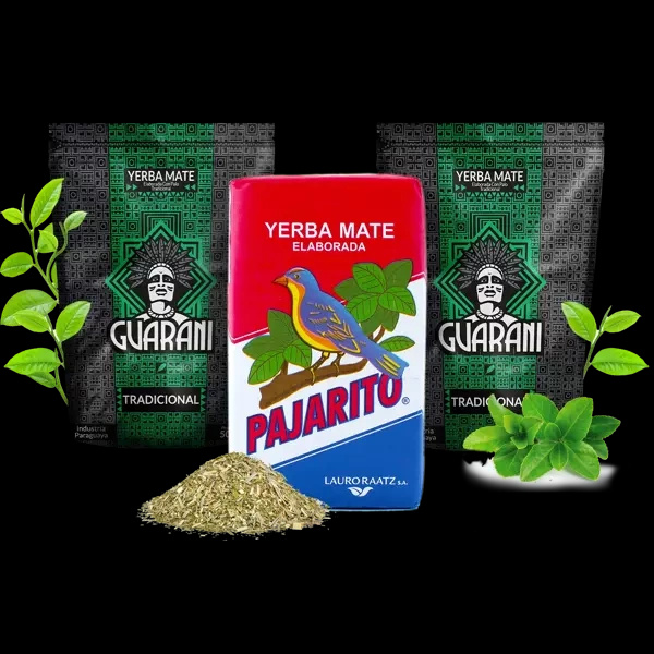 Yerba Mate Elaborada -Setti: 2x Guarani + 1x Pajarito