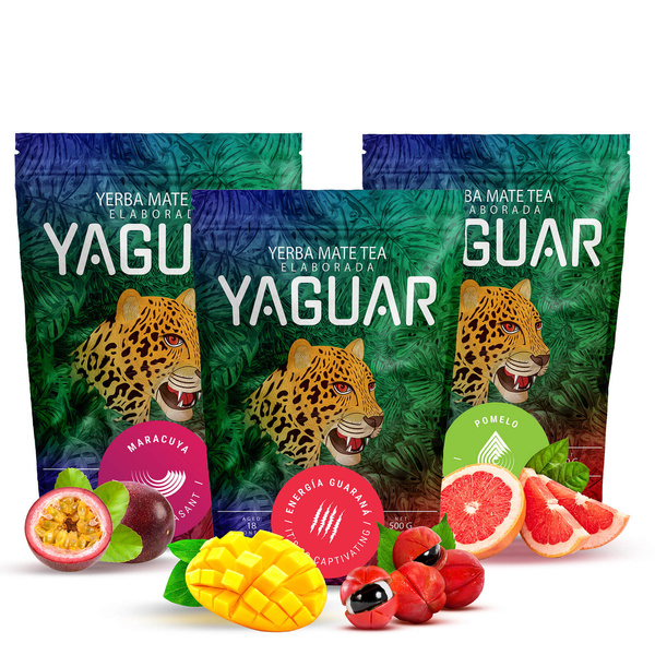 Yerba Mate Yaguar setti erilaisia 3x500g