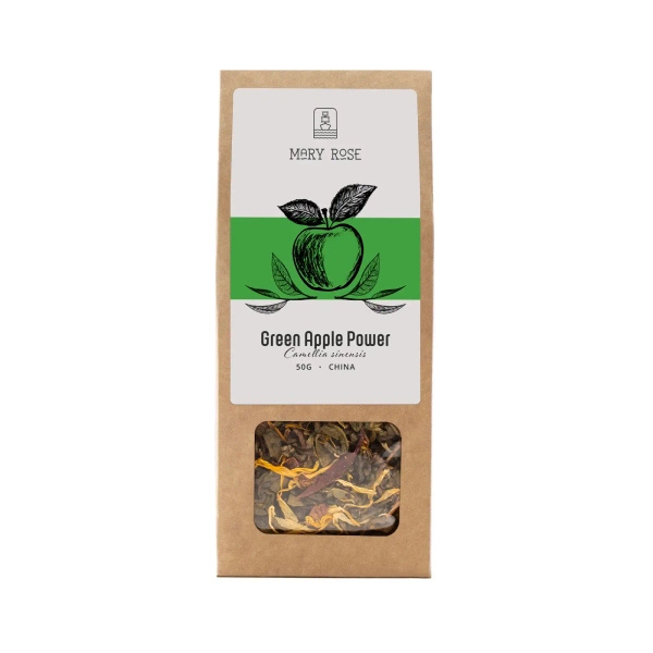 Mary Rose - Green Apple Power Vihreä tee - 50 g