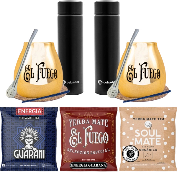 Sarja yerba Mate pariskunnille PREMIUM calabash termospullot