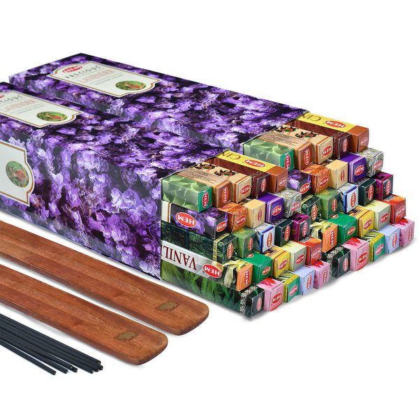 2x HEM suitsuketikkujen sekoitus + 2x puinen jalusta