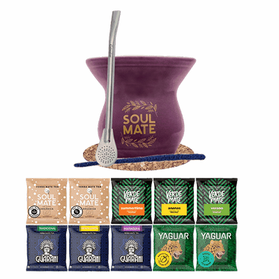 Yerba Mate setti 10x50g Calabash + Bombilla
