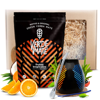 Yerba Mate lahjasetti Verde Mate 400g 0,4kg Calabash + Bombilla