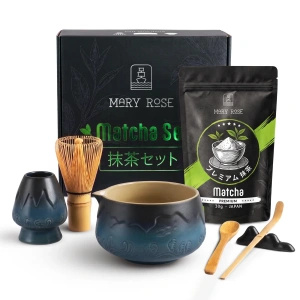 Lahjasetti: japanilaista premium-matchaa + matchawan + bambutarvikkeet