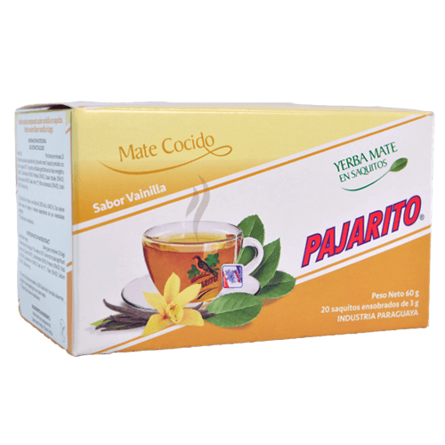 Pajarito Vanilja teepusseissa 20x3g