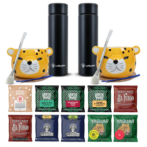 Yerba Mate Thermos Bombilla setti kahdelle 500g