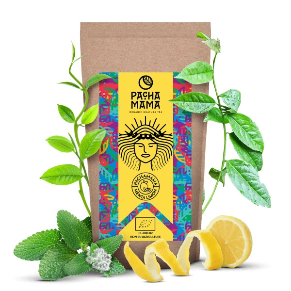 Guayusa Pachamama Menta Limón - luomusertifioitu - minttu ja sitruuna - 100g