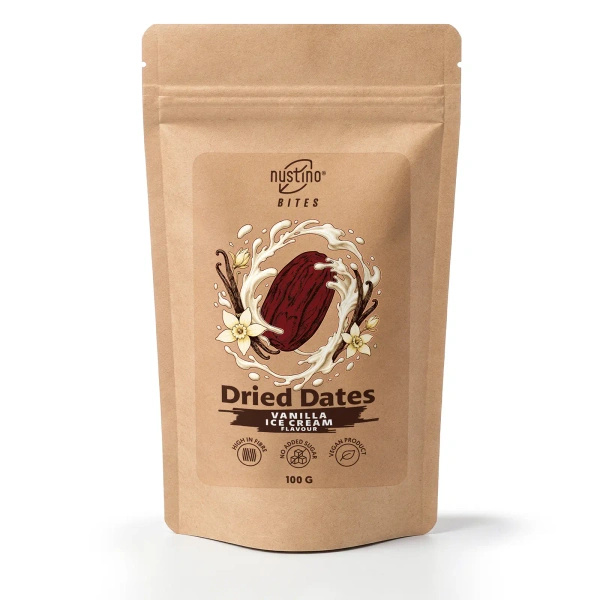 Nustino Bites – Kuivatut Taatelit – Vanilla Ice Cream 100 g