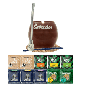 Yerba Mate setti 10x50g Calabash + Bombilla