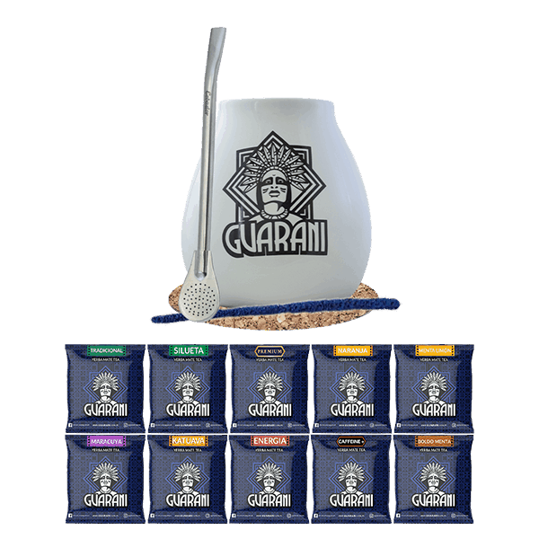 Yerba Mate setti 10x50g Calabash + Bombilla