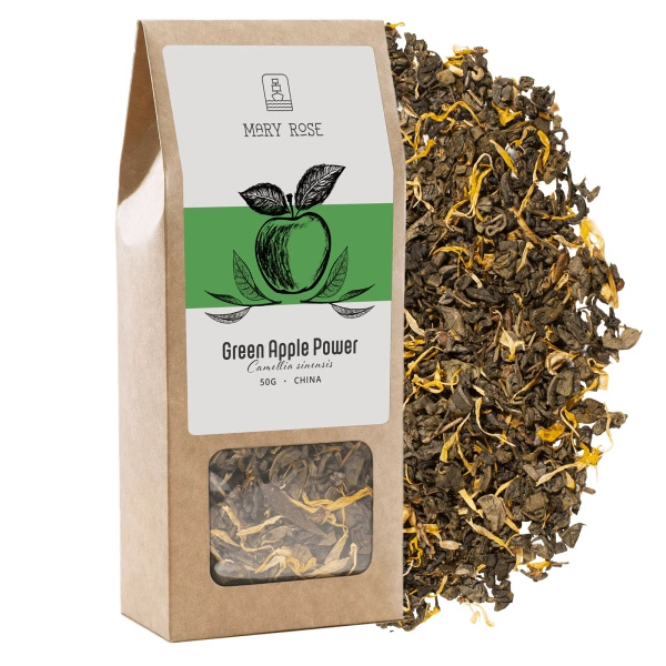 Mary Rose - Green Apple Power Vihreä tee - 50 g