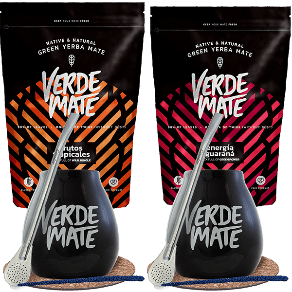 Setti mate tee Bombilla Mate Cup kahdelle 1kg