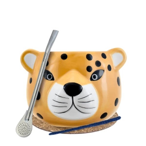 Yerba Mate Matero Gourd Gatito Bombilla setti