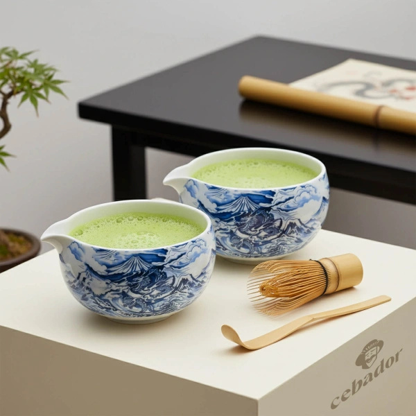 Seremoniallinen setti matcha-teen valmistukseen: japanilainen luomu matcha 30g + tarvikkeet