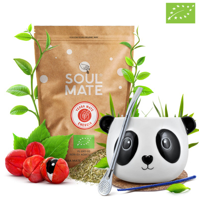 Yerba Mate setti Soul Mate Energia 500g Calabash + Bombilla