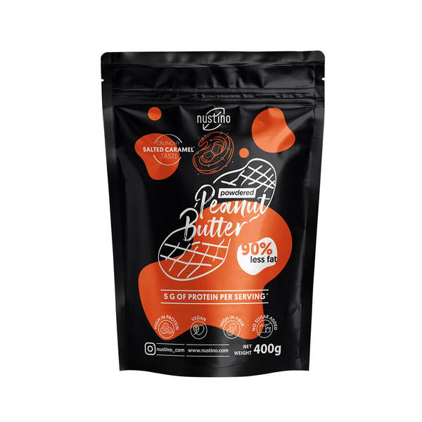 Nustino – Maapähkinävoi jauheena – Salty Caramel (ei lisättyä sokeria) 400 g