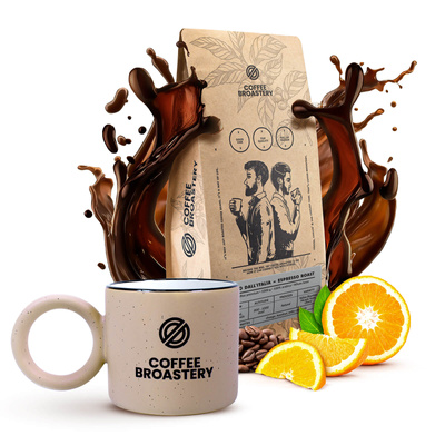 Bro Coffee Roastery -setti: Amico dall'Italia Espresso Roast -kahvi + muki