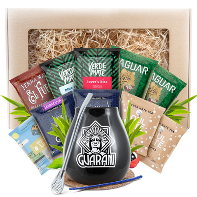 Yerba Mate lahjasetti 10x50g 500g Calabash + Bombilla